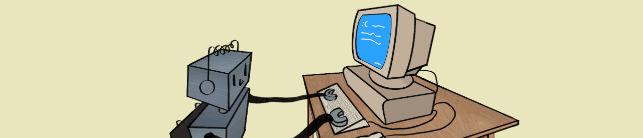 Illustration: a robot using a computer /posts/20240229-client-side-search/robo1.png