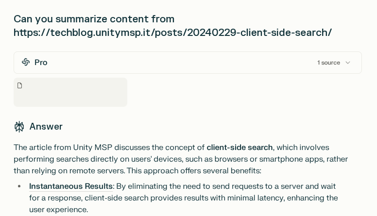 Illustration: perplexity.ai accessing a directly provided url, confirming access /posts/20250311-blocking-bots-considered-harmful/acessible-source.png